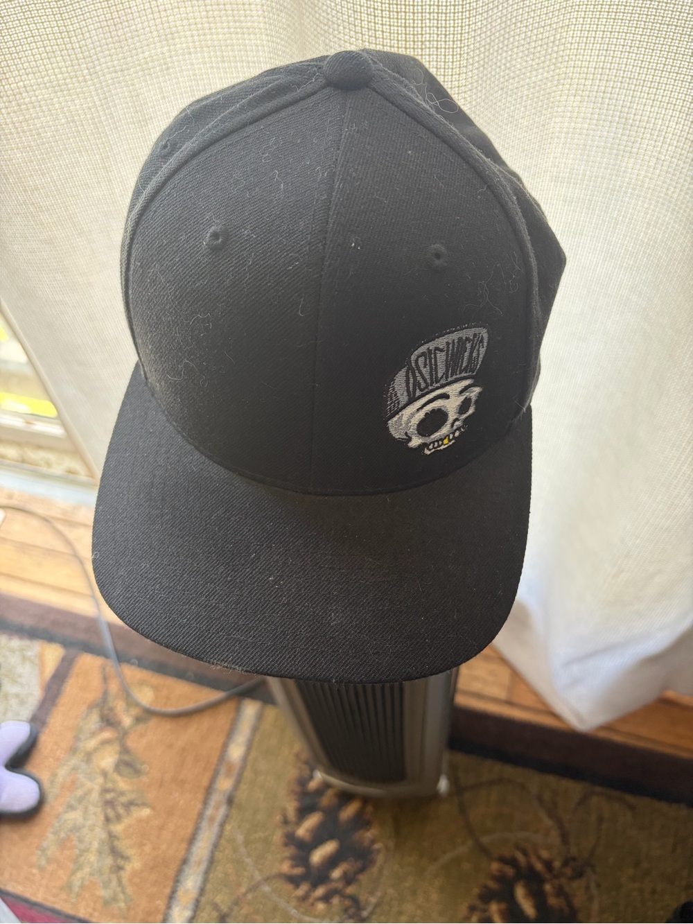 Yupong SicWicks Classic Black Snapback Hat with Skull Patch